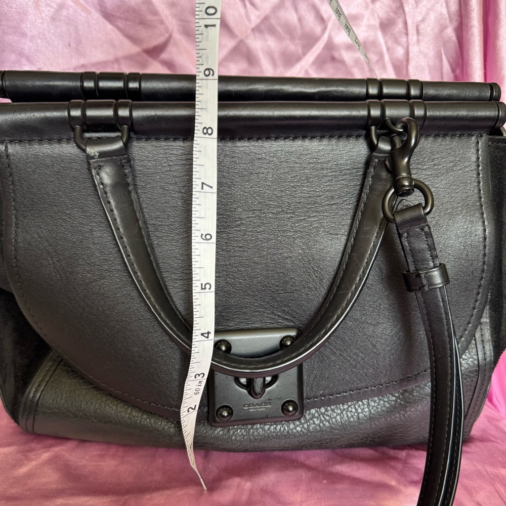 Coach Mixed Leather Drifter Tote Bag Black (38389) - Picture 15 of 16